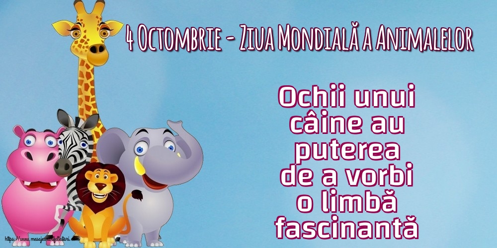 4 Octombrie - Ziua Mondială a Animalelor