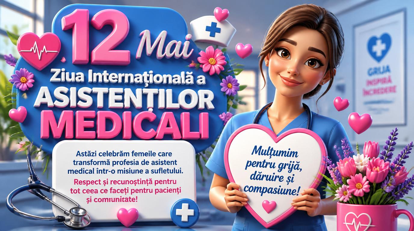 12 Mai Ziua Asistenților Medicali La mulți ani tuturor asistenților medicali din România!