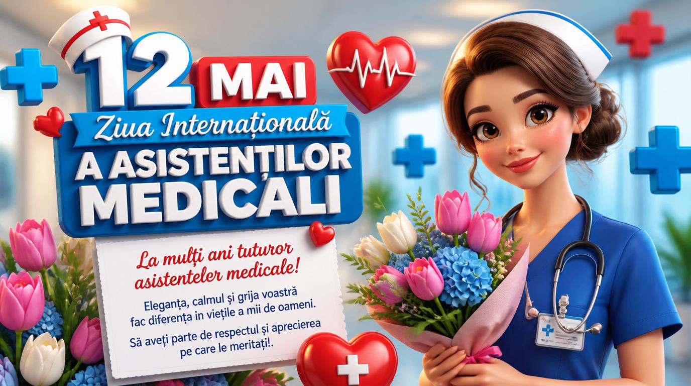 12 Mai Ziua Asistenților Medicali La mulți ani tuturor asistenților medicali din România!