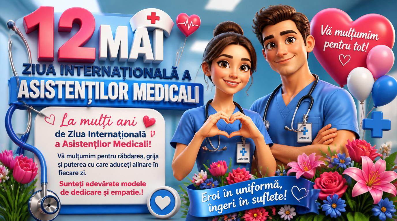 12 Mai Ziua Asistenților Medicali La mulți ani tuturor asistenților medicali din România!