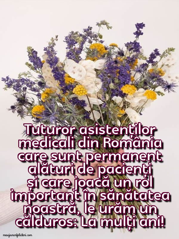 Felicitari de Ziua Asistenţilor Medicali - Tuturor asistenților medicali din România: La mulți ani! - mesajeurarifelicitari.com