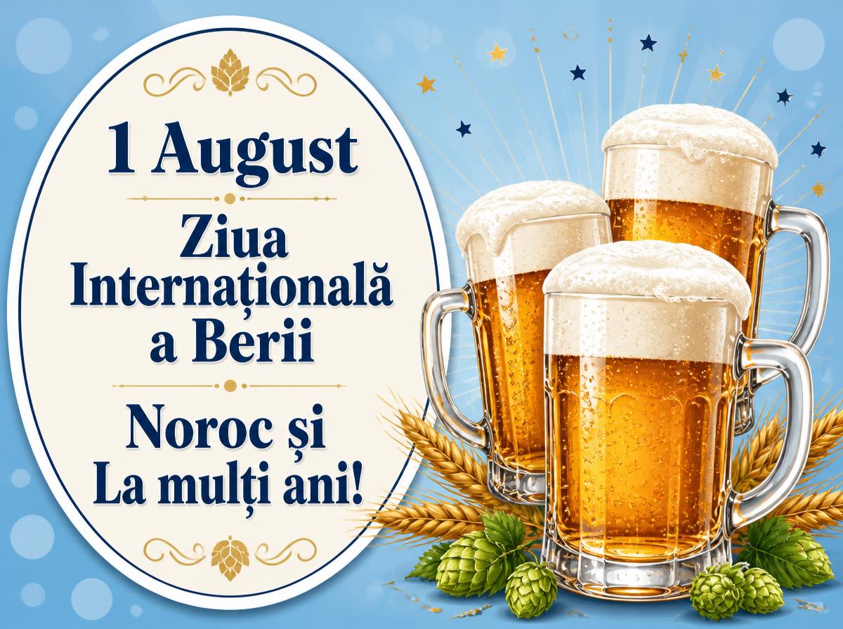1 August Ziua Internațională a Berii Noroc și La mulți ani!
