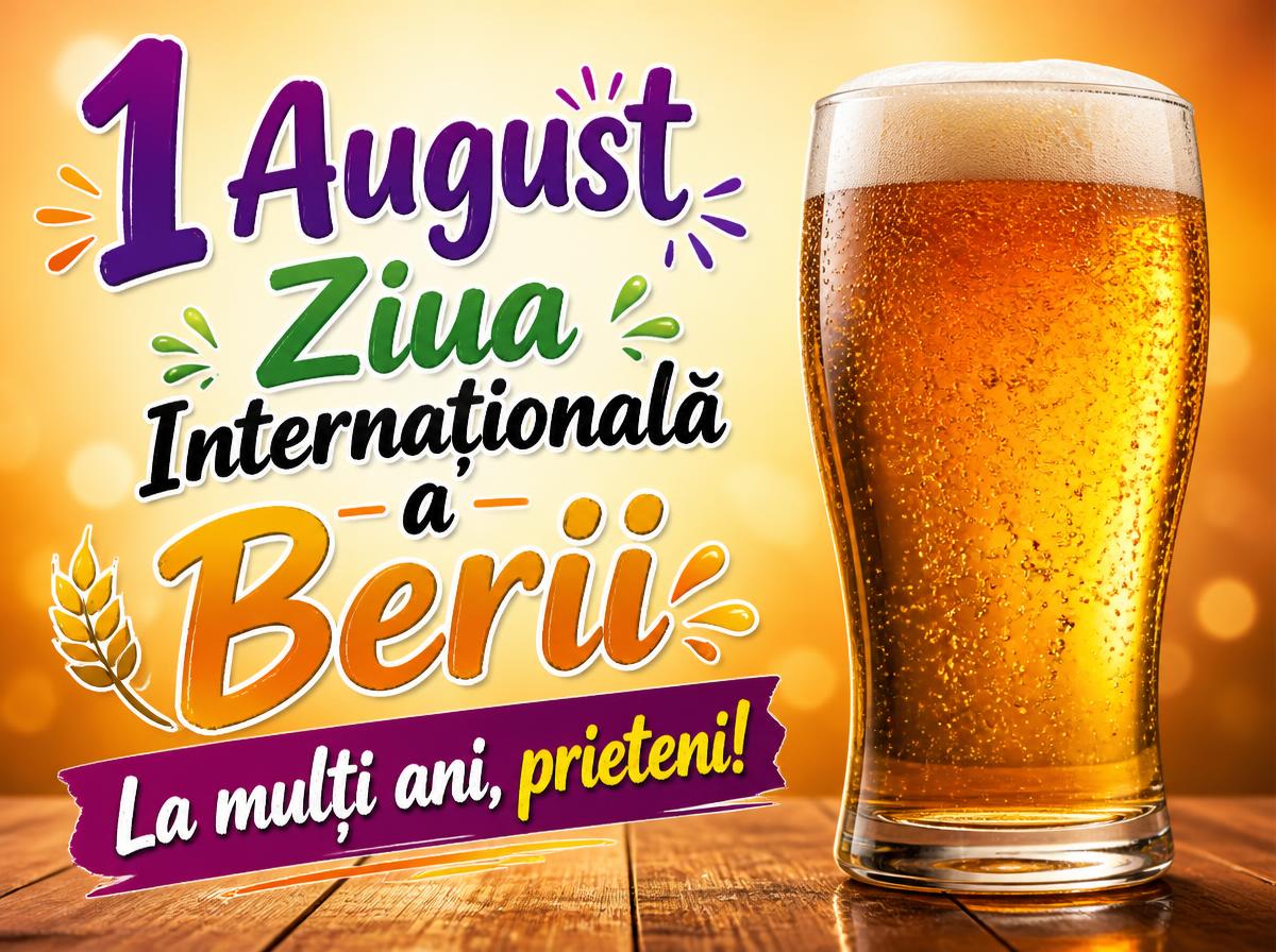1 August Ziua Internatională a Berii La mulți ani, prieteni!