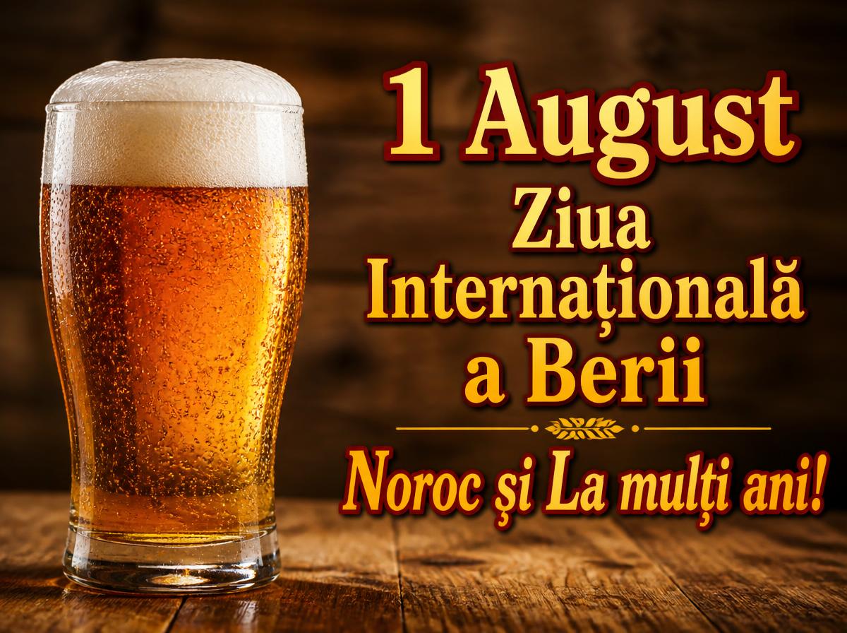 1 August Ziua Internațională a Berii Noroc și La mulți ani!