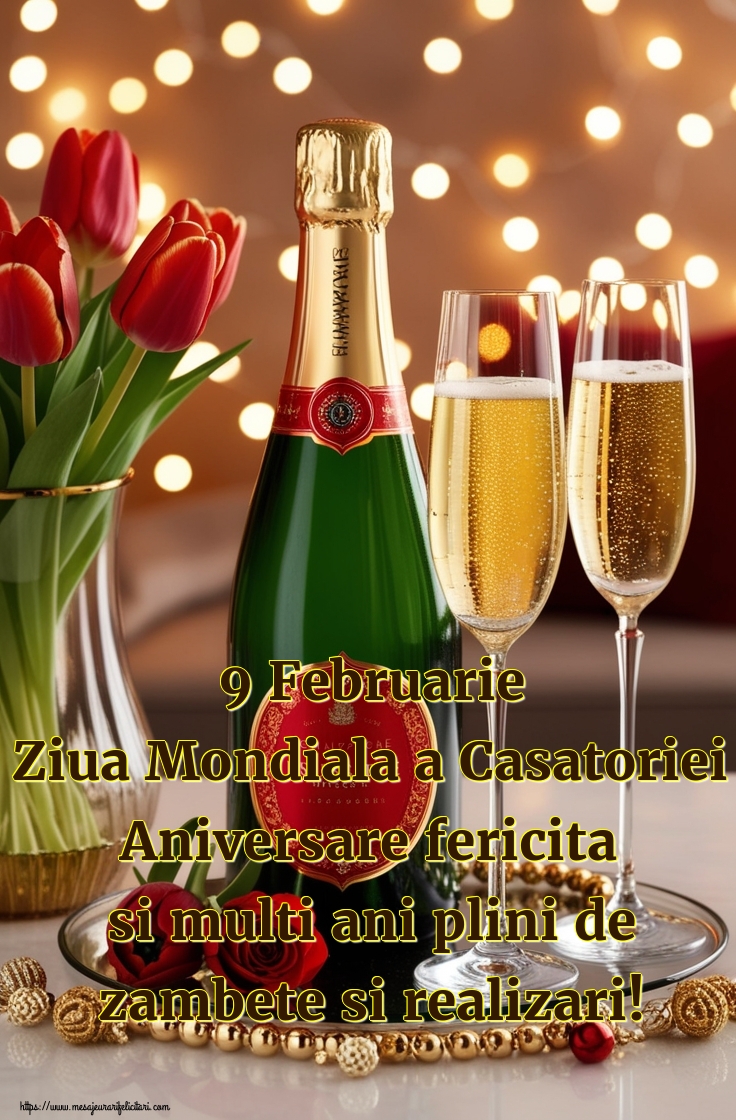 9 Februarie Ziua Mondiala a Casatoriei Aniversare fericita si multi ani plini de zambete si realizari!