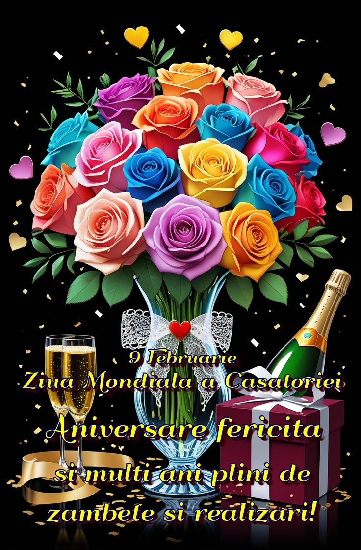 9 Februarie Ziua Mondiala a Casatoriei Aniversare fericita si multi ani plini de zambete si realizari!