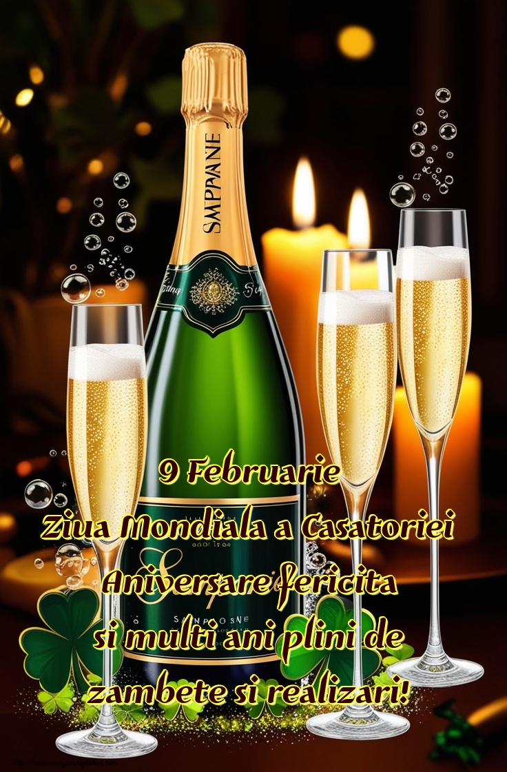 9 Februarie Ziua Mondiala a Casatoriei Aniversare fericita si multi ani plini de zambete si realizari!