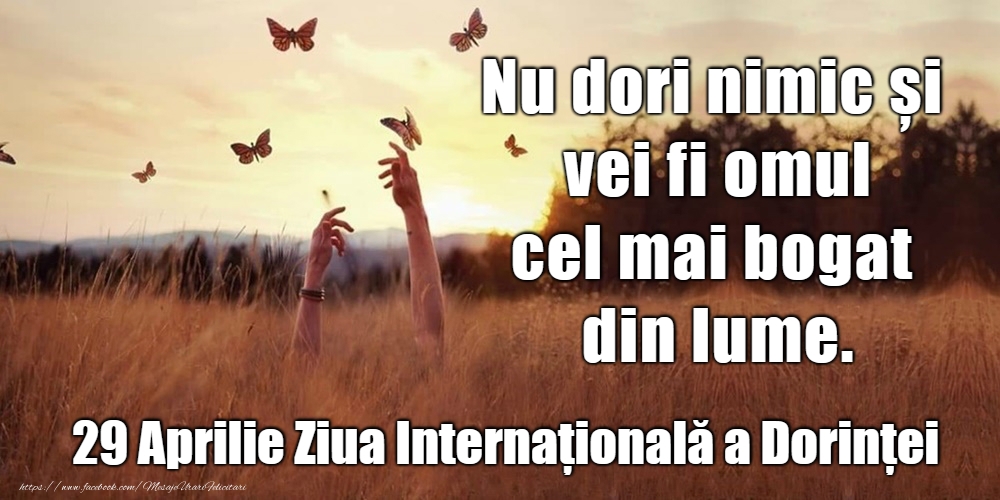 Felicitari de Ziua Dorinţei - 29 Aprilie - Ziua Internaţională a Dorinţei - mesajeurarifelicitari.com