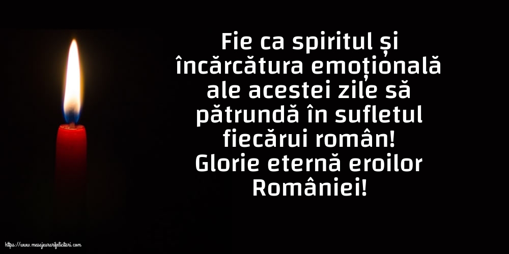 Ziua Eroilor Glorie eternă eroilor României!