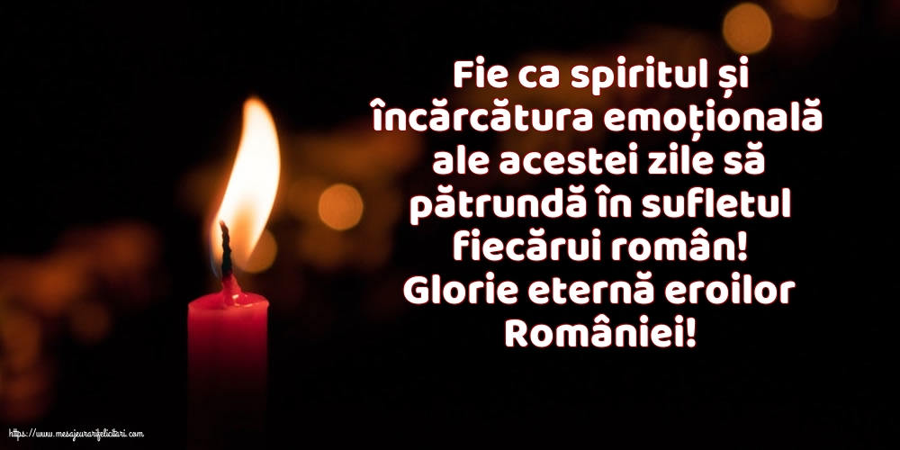 Ziua Eroilor Glorie eternă eroilor României!