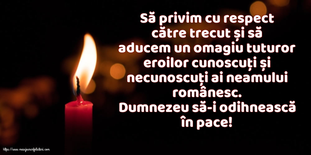 Ziua Eroilor Dumnezeu să-i odihnească în pace!