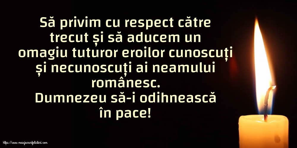 Ziua Eroilor Dumnezeu să-i odihnească în pace!