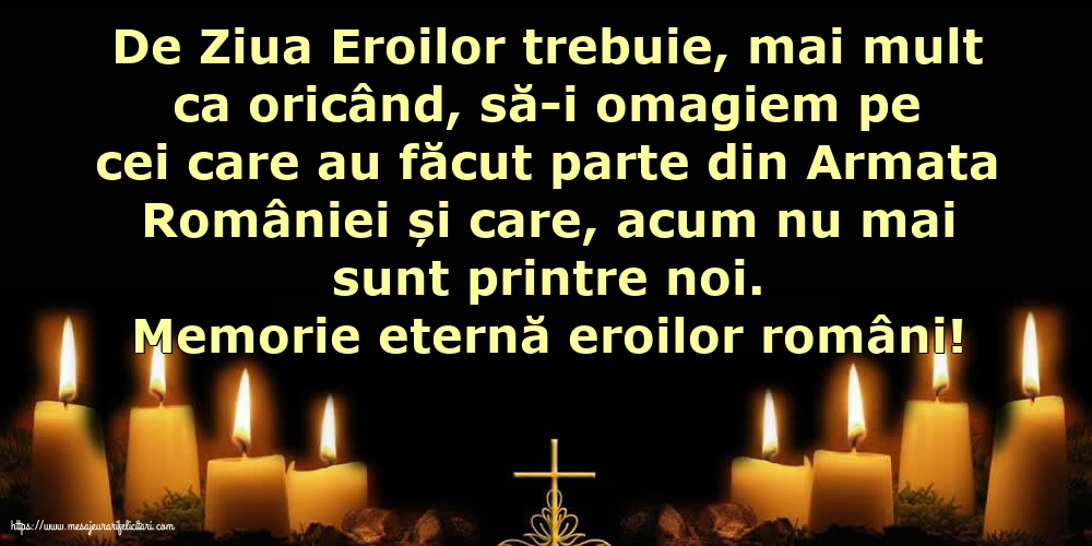Memorie eternă eroilor români!