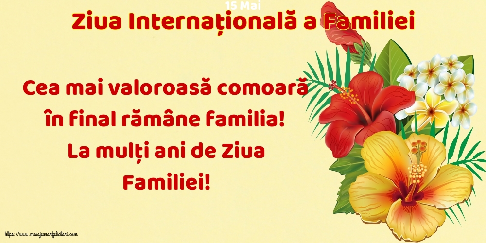 Ziua Familiei 15 Mai - Ziua Internațională a Familiei - La mulți ani de Ziua Familiei!