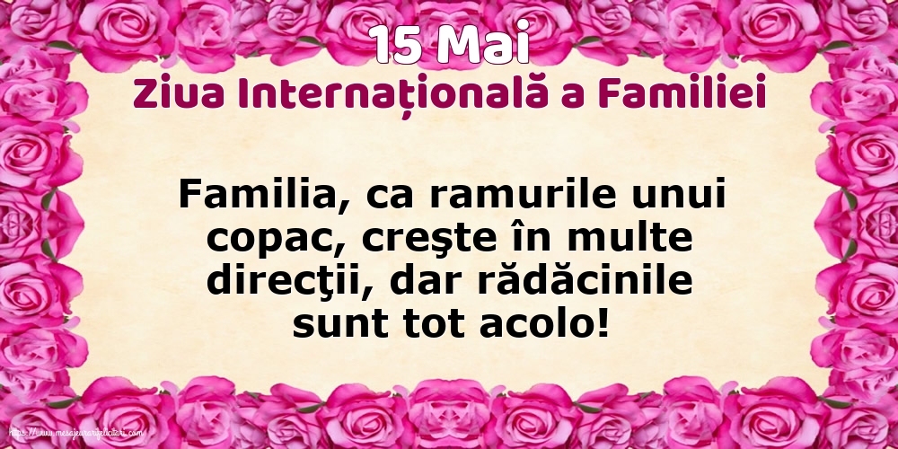 Ziua Familiei 15 Mai - Ziua Internațională a Familiei - Familia ca ramurile unui copac
