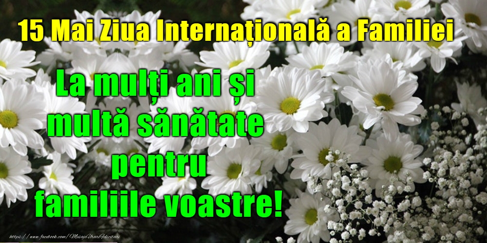 Felicitari de Ziua Familiei - 15 Mai - Ziua Internațională a Familiei - mesajeurarifelicitari.com