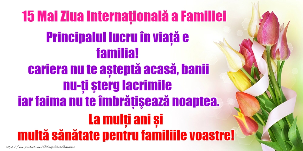 15 Mai - Ziua Internațională a Familiei