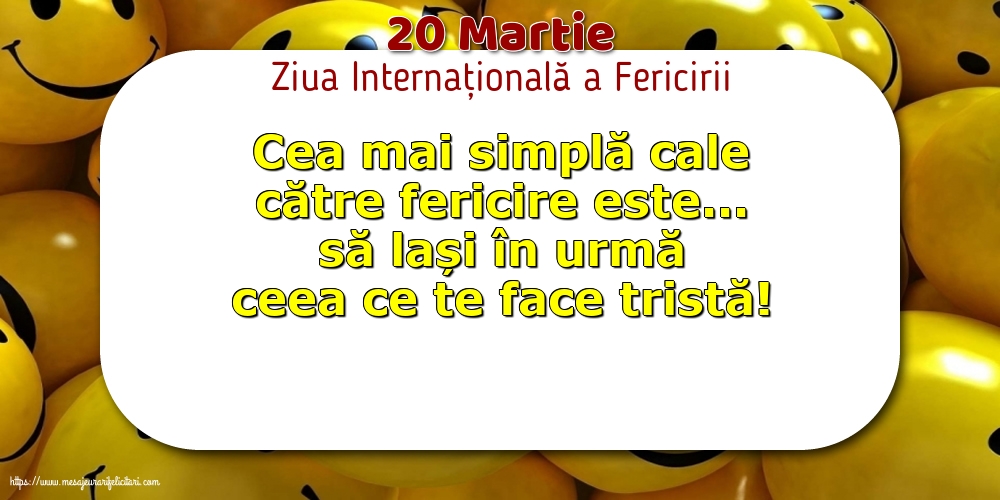 Ziua Fericirii 20 Martie - Ziua Internațională a Fericirii