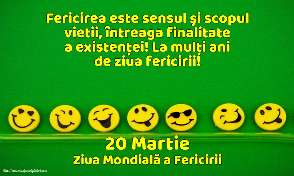 Ziua Fericirii 20 Martie - Ziua Mondială a Fericirii