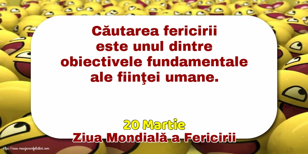 Ziua Fericirii 20 Martie - Ziua Mondială a Fericirii