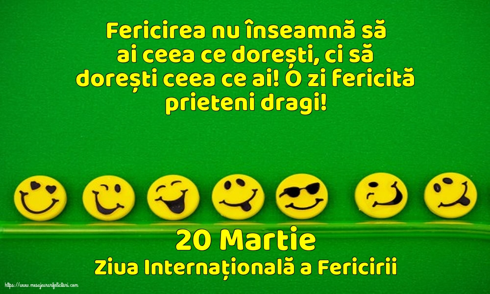 Ziua Fericirii 20 Martie - Ziua Internațională a Fericirii