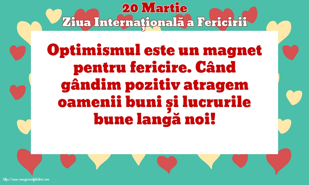 Ziua Fericirii 20 Martie - Ziua Internațională a Fericirii