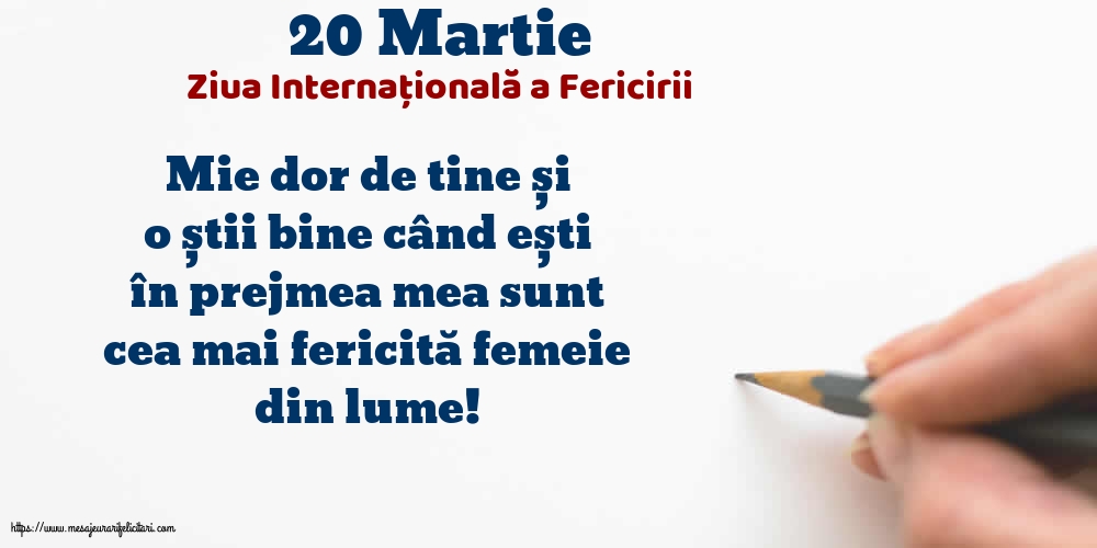 20 Martie - Ziua Internațională a Fericirii