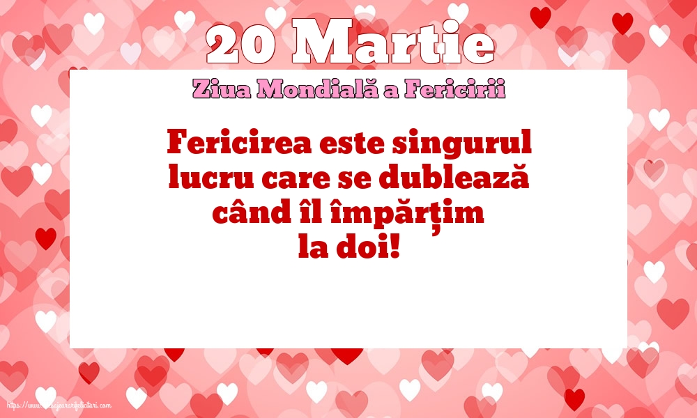20 Martie - Ziua Mondială a Fericirii