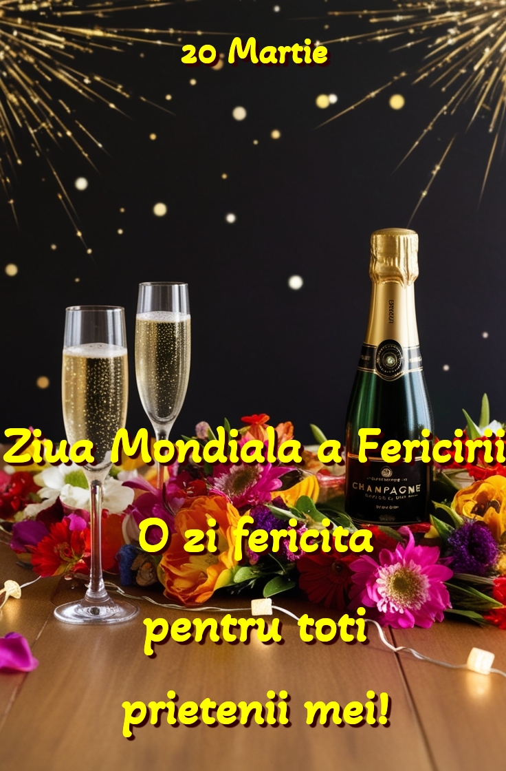 20 Martie Ziua Mondiala a Fericirii O zi fericita pentru toti prietenii mei!