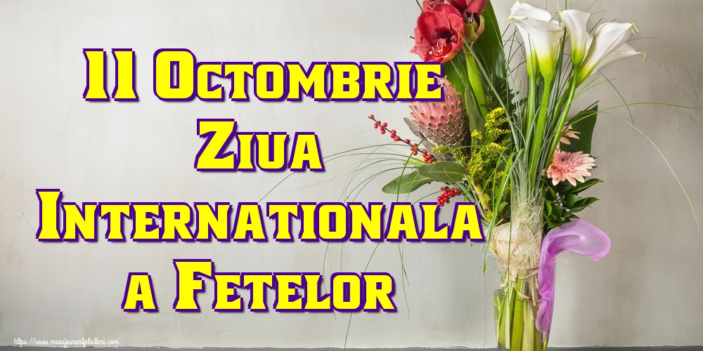 Felicitari de Ziua Fetelor - 11 Octombrie Ziua Internationala a Fetelor - mesajeurarifelicitari.com