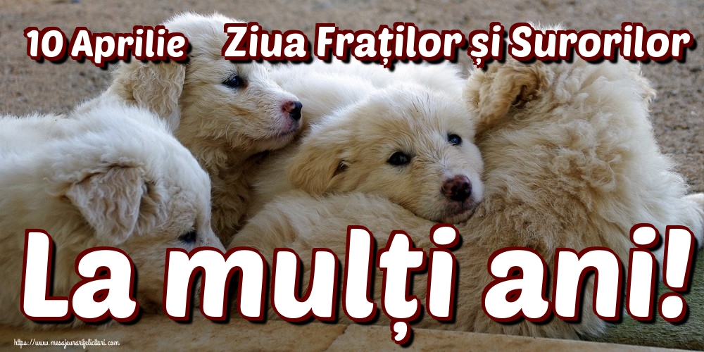 10 Aprilie Ziua Fraților și Surorilor La mulți ani!