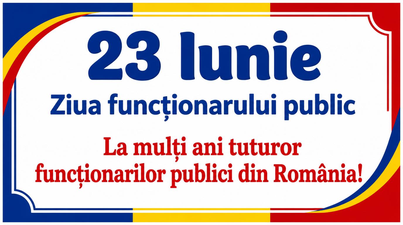 23 Iunie Ziua funcţionarului public La mulţi ani tuturor funcţionarilor publici din România!