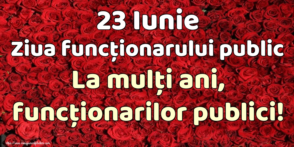 23 Iunie Ziua funcţionarului public La mulţi ani, funcţionarilor publici!