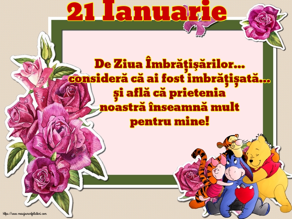 Cele mai apreciate felicitari de Ziua Imbratisarilor - 21 Ianuarie