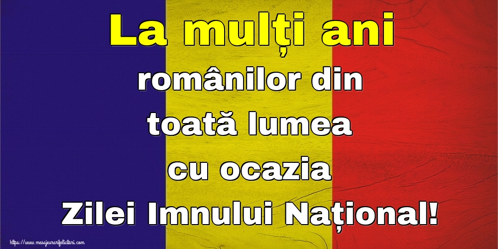 La mulți ani românilor din toată lumea cu ocazia Zilei Imnului Național!