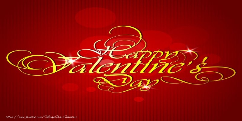 Ziua indragostitilor in Engleza - Happy Valentine's Day! I love you! 14 February