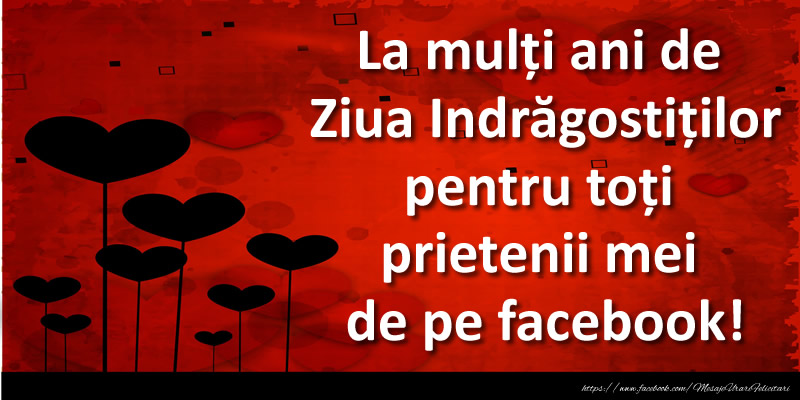 La mulți ani de Ziua Indrăgostiților pentru toți prietenii mei de pe facebook!