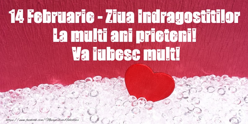 14 Februarie - Ziua Indragostitilor La multi ani prieteni! Va iubesc mult!