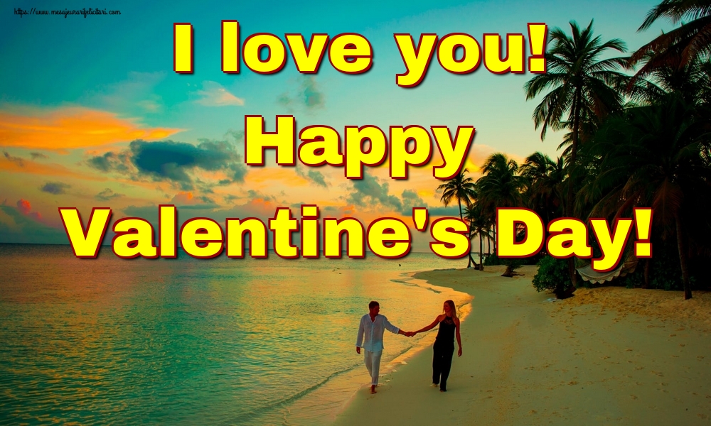 Felicitari Ziua indragostitilor in Engleza - I love you! Happy Valentine's Day!