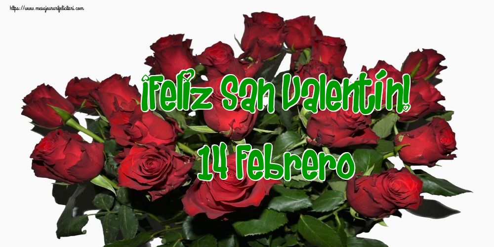 Felicitari Ziua indragostitilor in Spaniola - ¡Feliz San Valentín! 14 Febrero