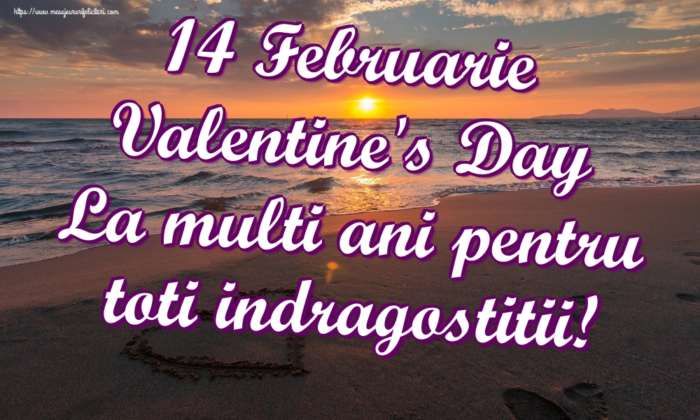 14 Februarie Valentine's Day La multi ani pentru toti indragostitii!