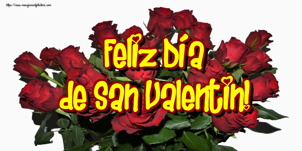 Felicitari Ziua indragostitilor in Spaniola - Feliz Día de San Valentin! - mesajeurarifelicitari.com