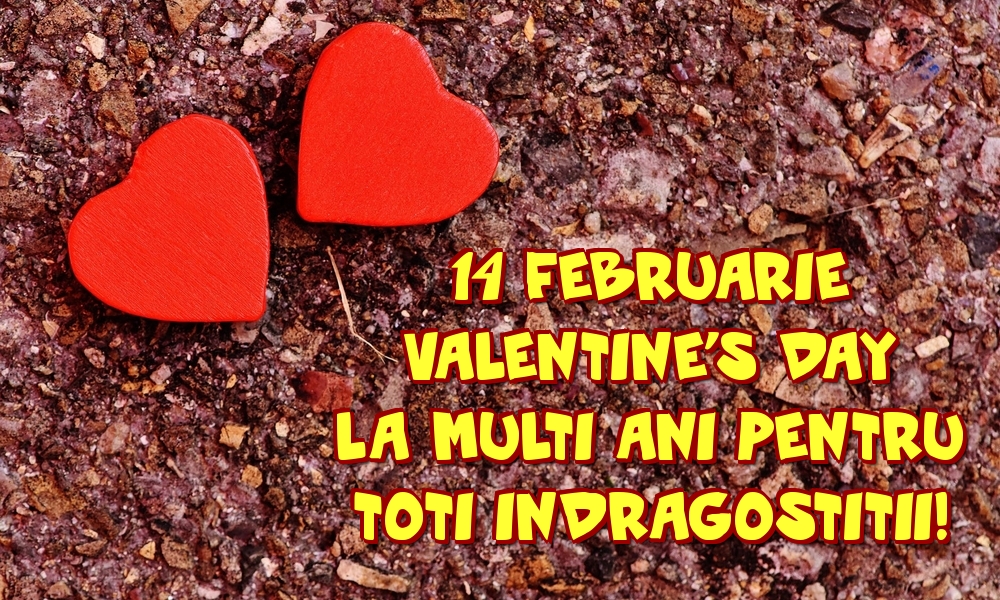 14 Februarie Valentine's Day La multi ani pentru toti indragostitii!