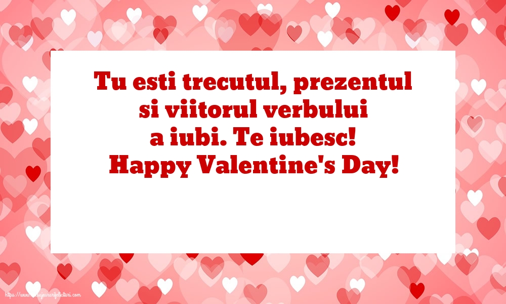 Ziua indragostitilor Te iubesc! Happy Valentine's Day!