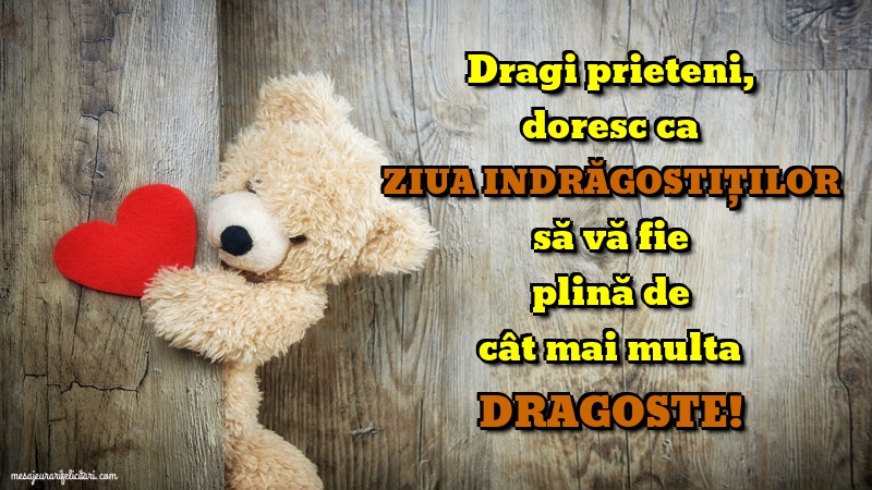 Ziua indrăgostiților să vă fie plină de cât mai multa dragoste!