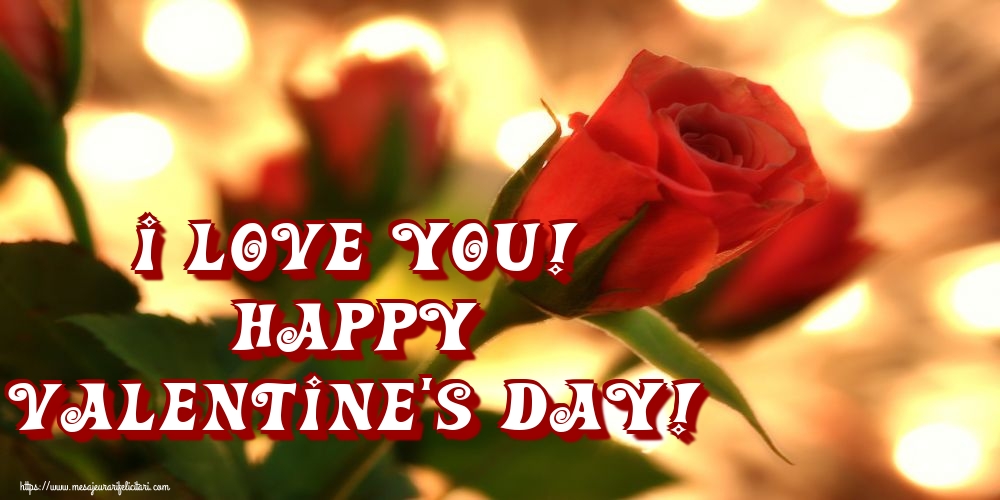Felicitari Ziua indragostitilor in Engleza - I love you! Happy Valentine's Day!