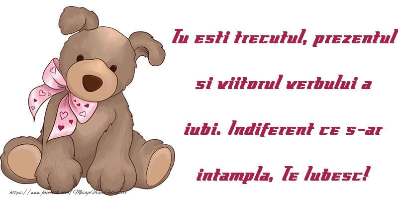 Tu esti trecutul, prezentul si viitorul verbului a iubi