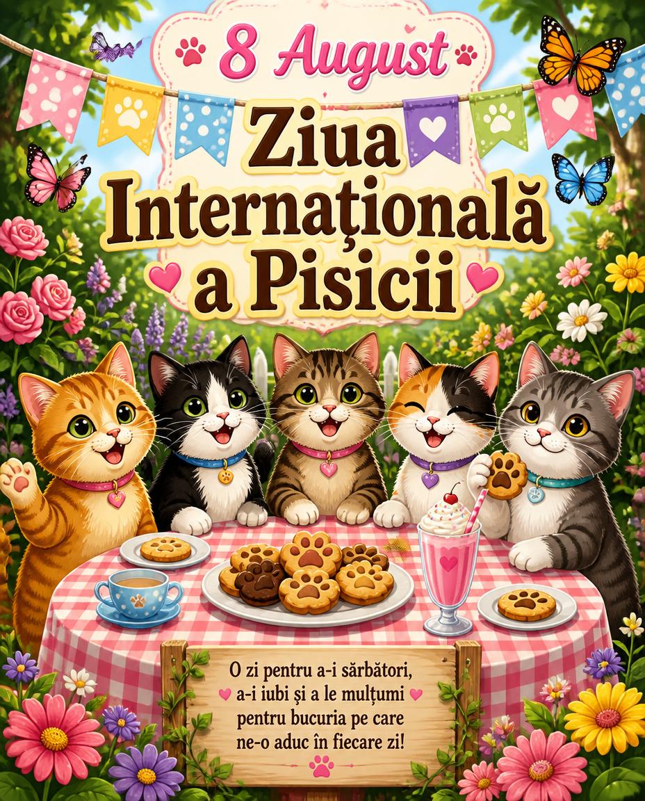 8 August Ziua Internațională a Pisicii