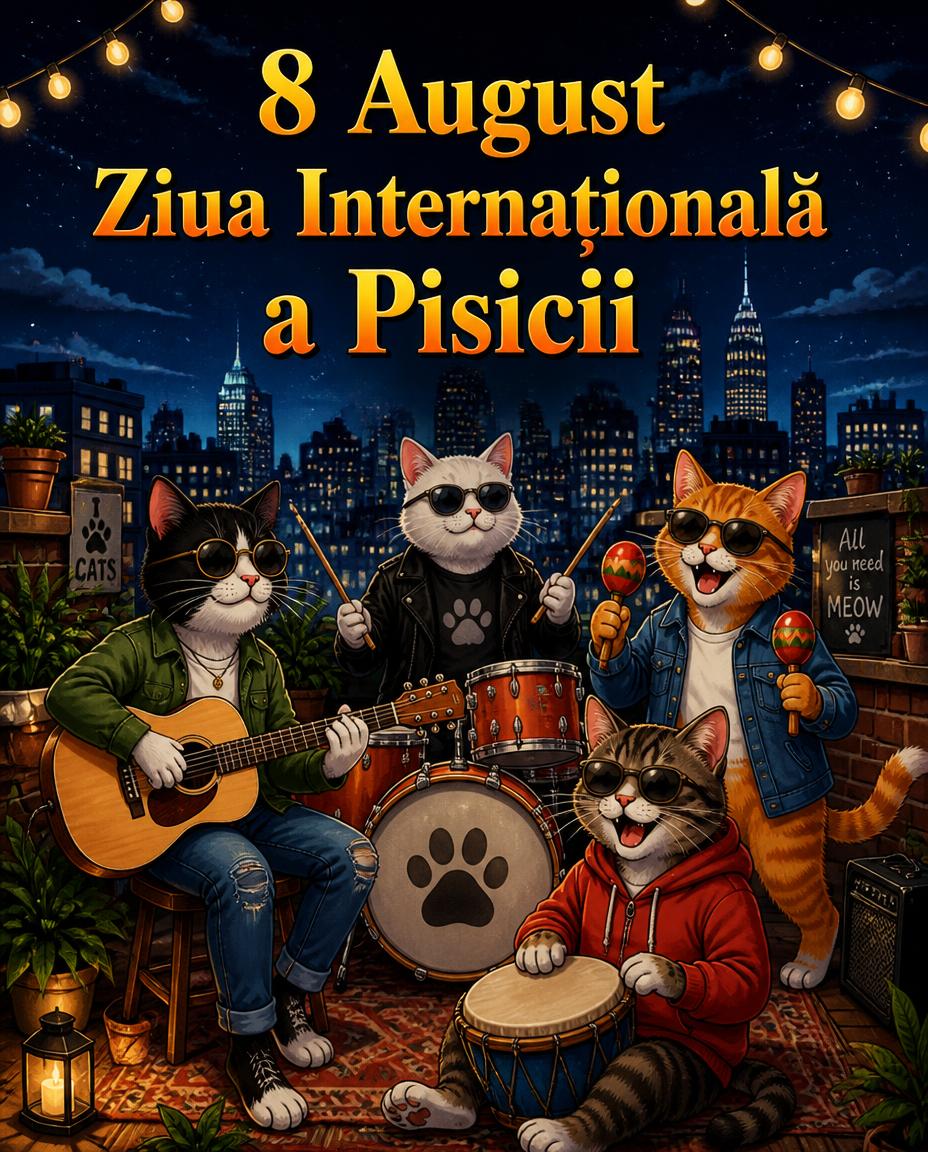 8 August Ziua Internațională a Pisicii