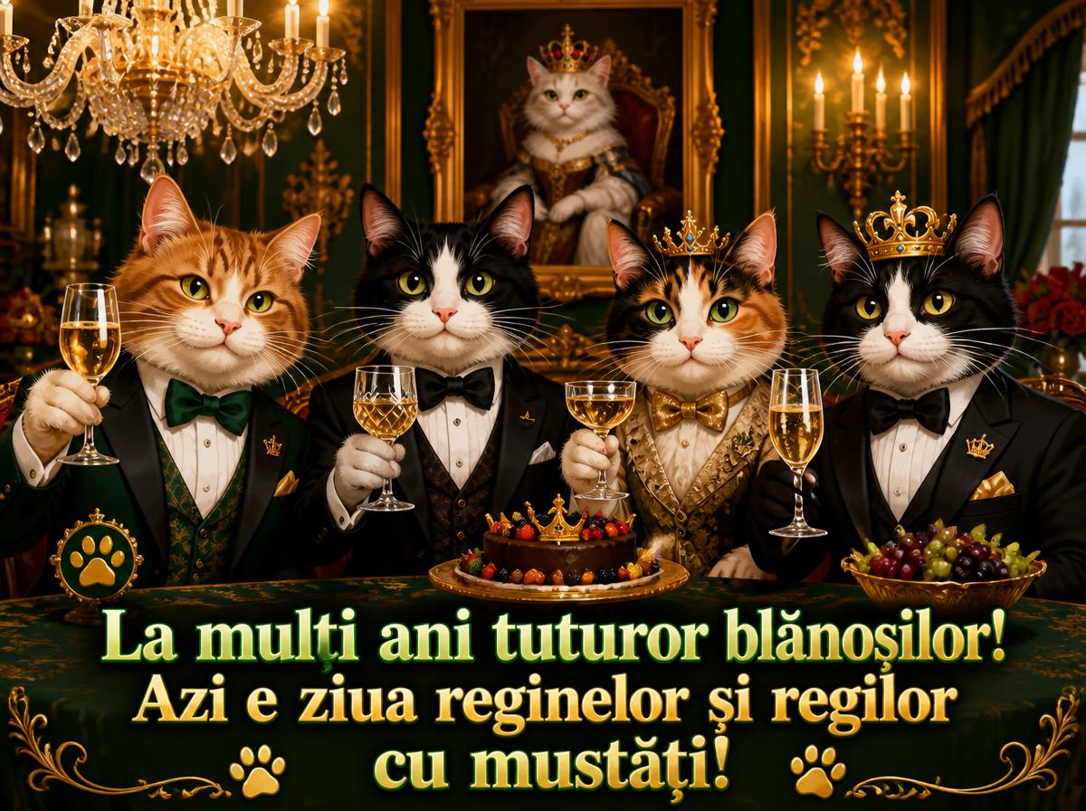 La mulți ani tuturor blănoșilor! Azi e ziua reginelor și regilor cu mustăți!